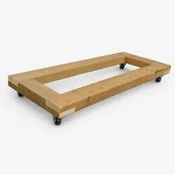 Wooden Planter Base with Wheels 40 × 90 cm