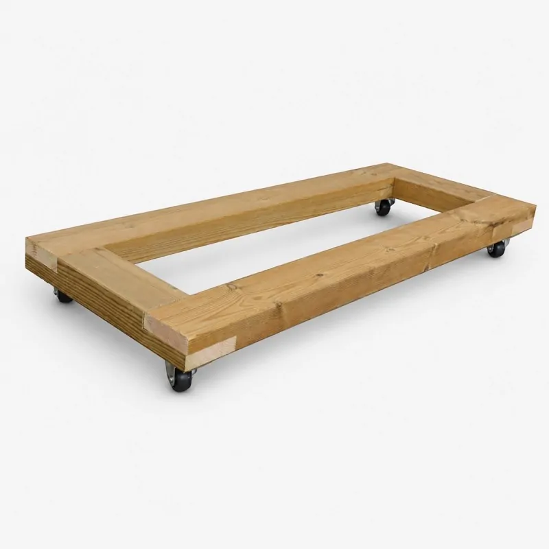 Wooden Planter Base with Wheels 40 × 90 cm
