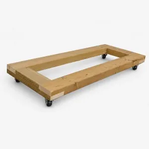 Wooden Planter Base with Wheels 40 × 90 cm