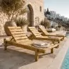 Ξύλινη Ξαπλώστρα Παραλίας 77 × 190 εκ. – Εμποτισμένη