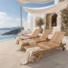 Teak Wooden Beach Lounger 65 × 197 cm