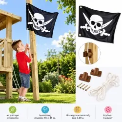 Children’s Pirate Flag with Hoisting System