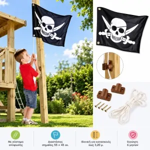 Children’s Pirate Flag with Hoisting System