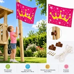 Children’s Princess Flag with Installation Set
