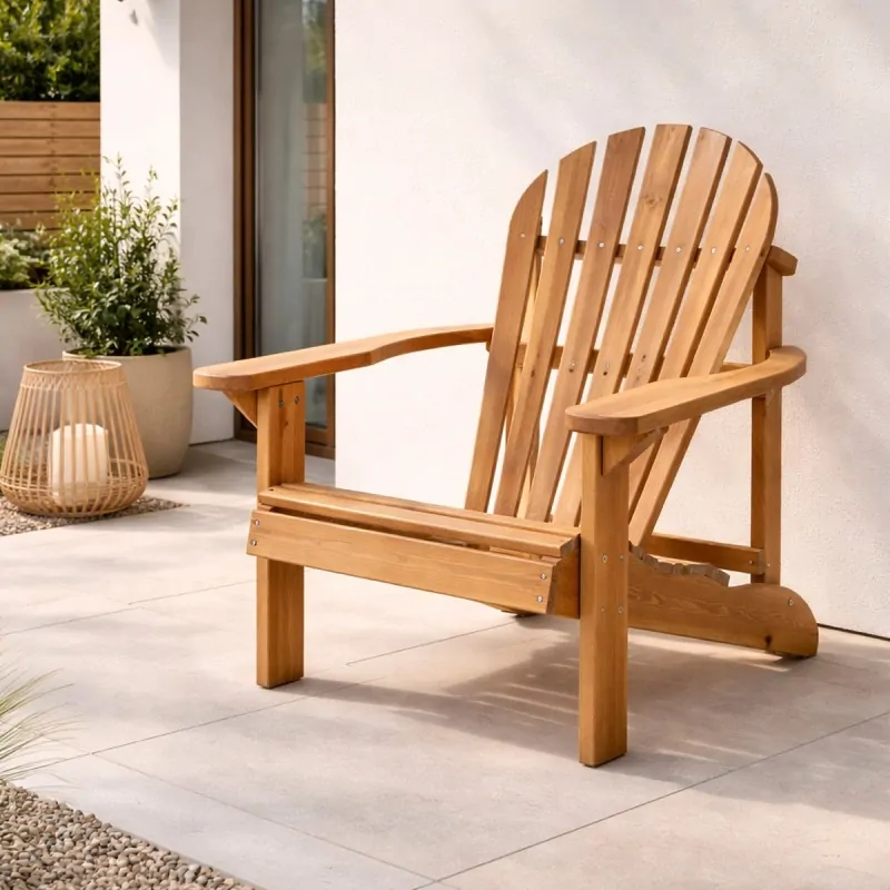 Wooden Adirondack Garden Chair 88 × 72 × 92 cm
