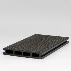 3D WPC Decking Board 2,5 x 15 x 360cm - Dark Grey
