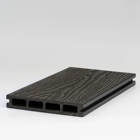 3D WPC Decking Board 2,5 x 15 x 360cm - Dark Grey