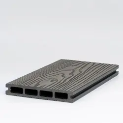3D WPC Decking Board 2,5 x 15 x 360cm - Light Grey