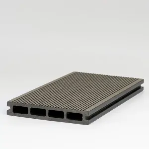 WPC Δάπεδο Διπλής Όψης 2,5 x 15 x 360εκ. - Γκρι Ανοιχτό