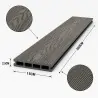 WPC Δάπεδο Διπλής Όψης 2,5 x 15 x 360εκ. - Γκρι Ανοιχτό