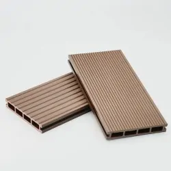 Striped WPC decking board 2,4 x 14,6 x 360cm - brown