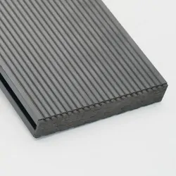 WPC striped ending caps 2,4 x 14,6cm - dark grey