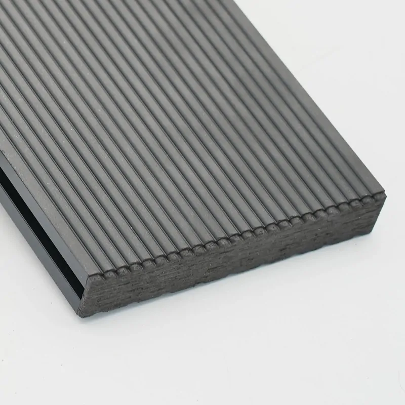 WPC striped ending caps 2,4 x 14,6cm - dark grey
