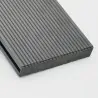WPC striped ending caps 2,4 x 14,6cm - dark grey