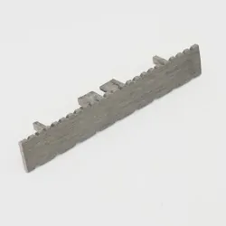 WPC striped ending caps 2,4 x 14,6cm - light grey