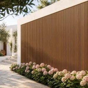 3D WPC Wall Cladding Slat Panel Coffee Brown 2.5x22x290cm - Co-Extrusion Wood Composite