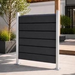 WPC Fence Board 2.4 × 12.5 × 600 cm – Anthracite