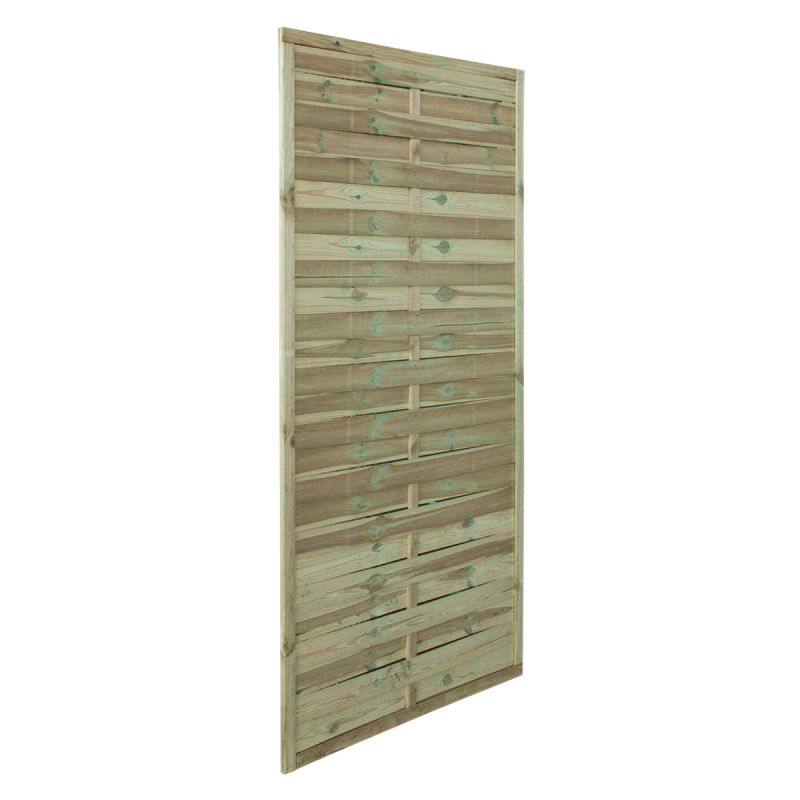 Wavy softwood slatted panel