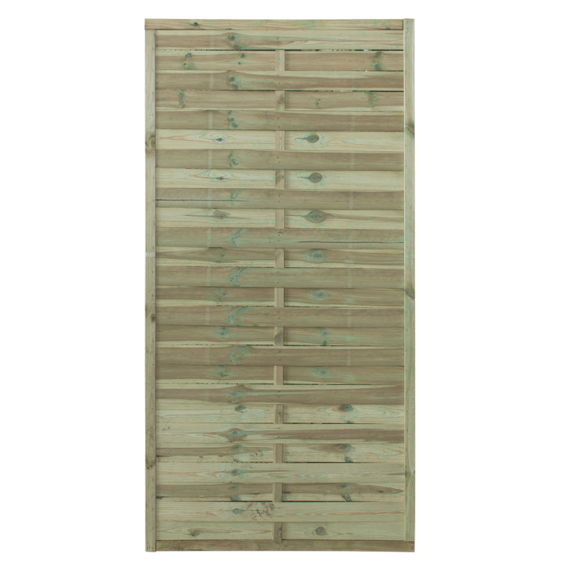 Wavy softwood slatted panel