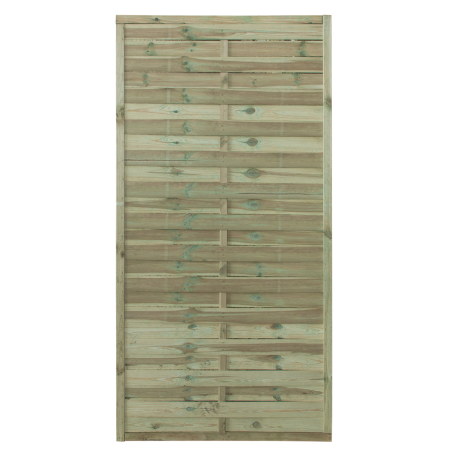 Wavy softwood slatted panel