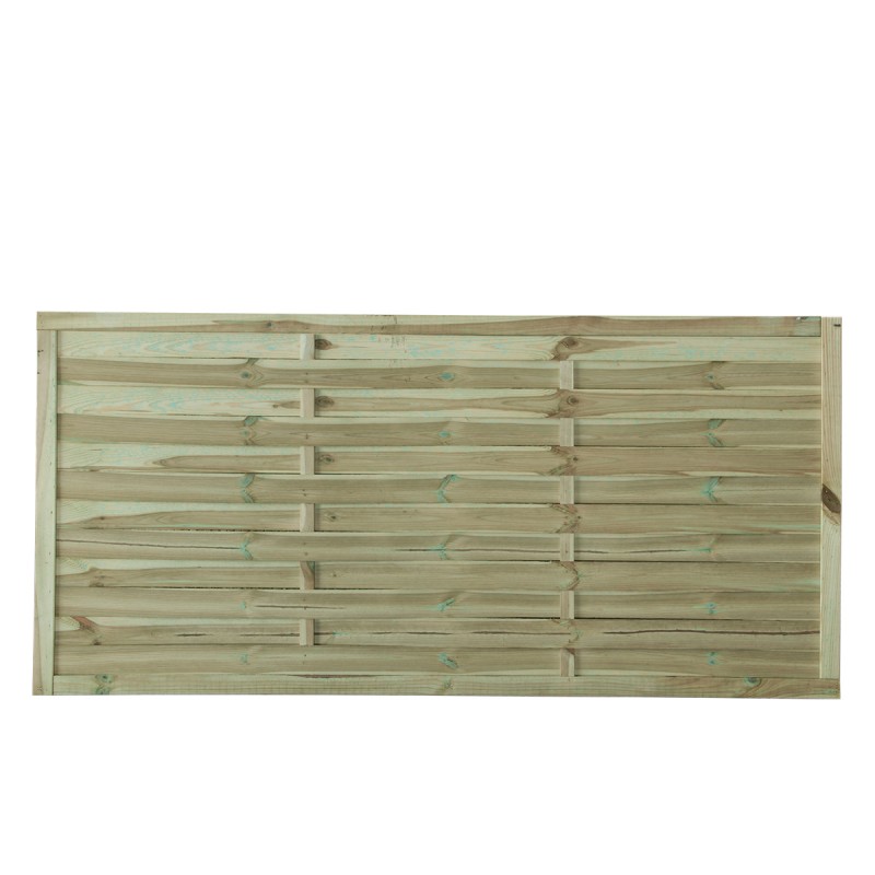 Wavy softwood slatted panel