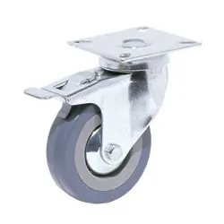 Casters brake type grey rubber Ø50mm