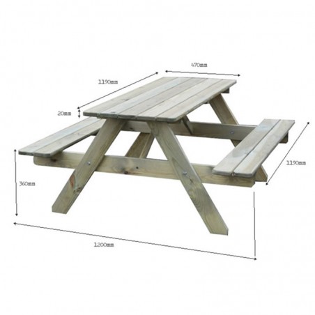 Preschool Picnic table 119cm