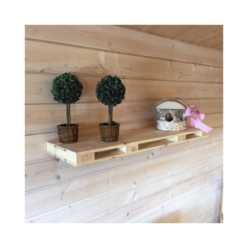 Wooden pallet shelf