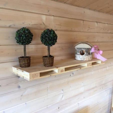 Wooden pallet shelf