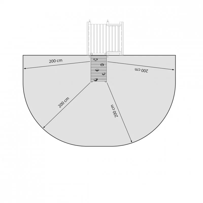 Wooden climbing rock wall