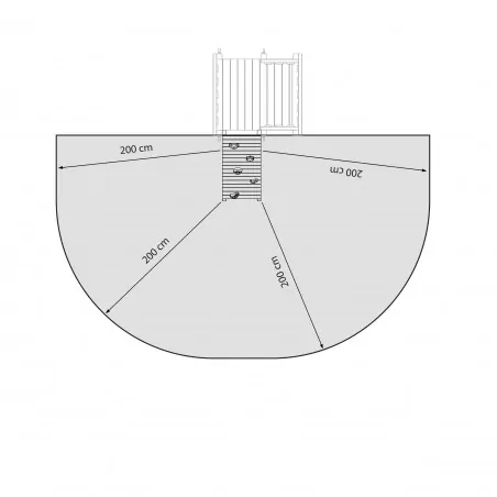 Wooden climbing rock wall 120(h) x 50cm