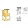 Playground tower - Beach Hut - slide height 120cm