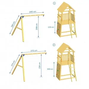 Ξύλινος πύργος Belvedere με προέκταση