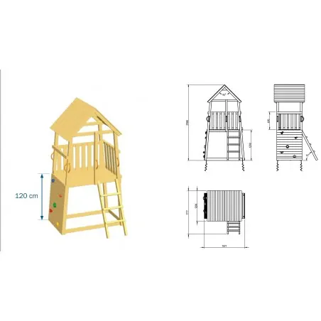 Belvedere Tower - slide height 120cm