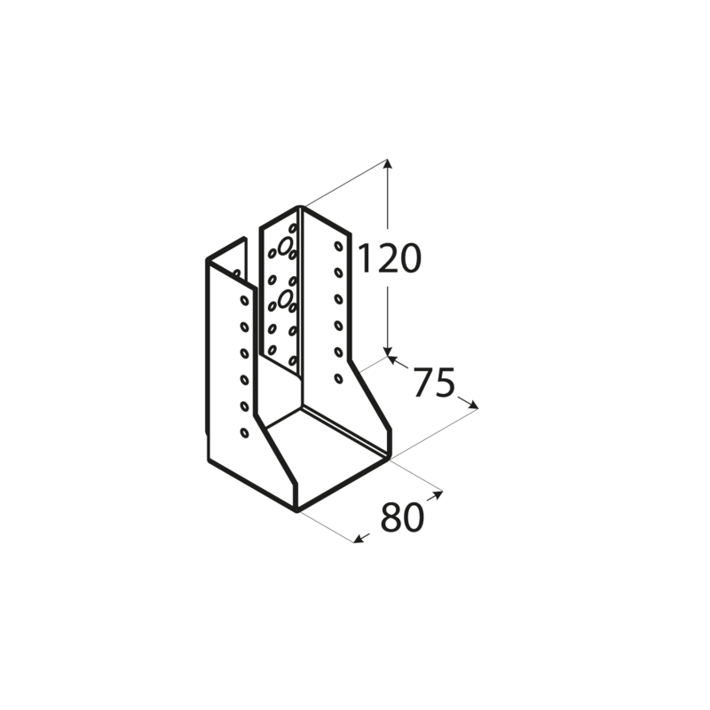 Folded joist hanger