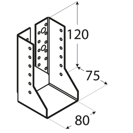 Folded joist hanger