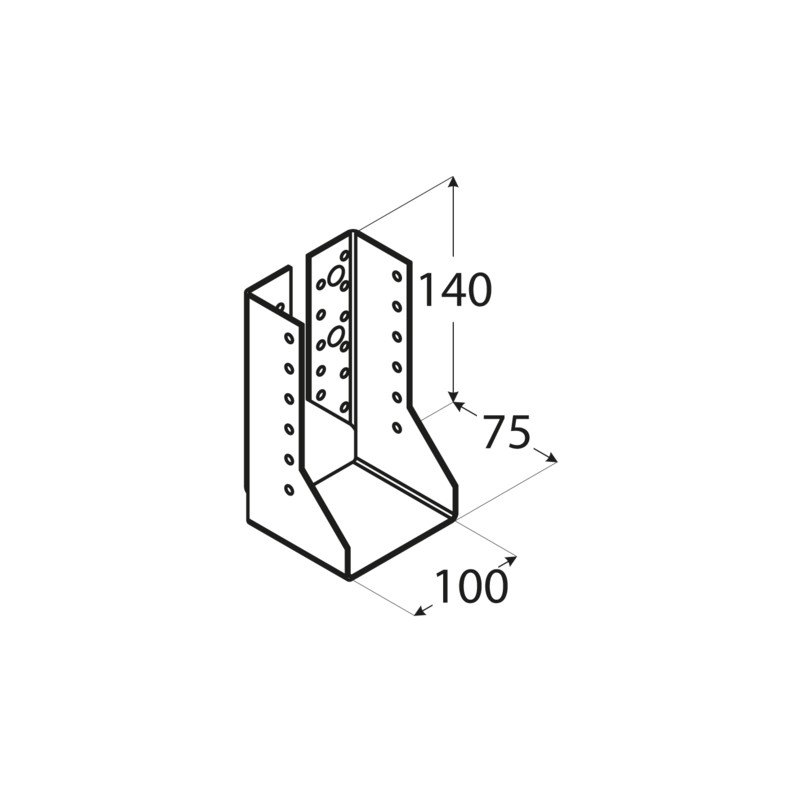 Folded joist hanger