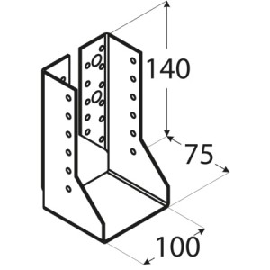 Folded joist hanger