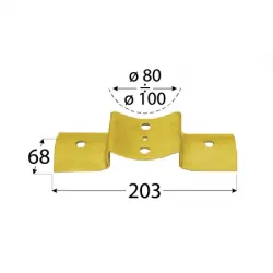 Round post fence bracket