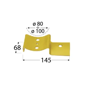 Round fence post bracket