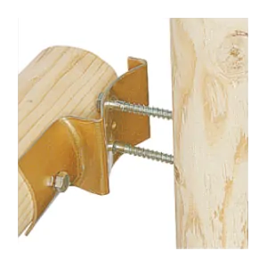 Round fence post bracket