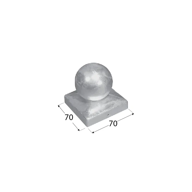 Post finial cap ball