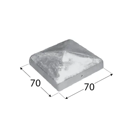 Post finial cap pyramid Post Cap Hot Dip Galvanised Nr 7