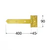 Gate hinge in 3 sizes 30cm