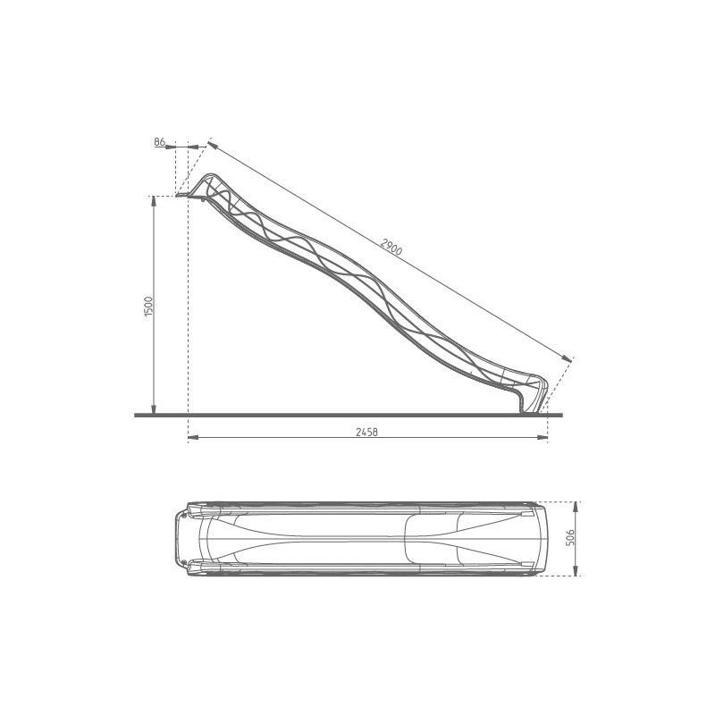 Slide ¨TSURI¨ 290cm (ΠΑΙΔΙΚΗ ΧΑΡΑ / Οικιακή χρήση | τσουλήθρες)