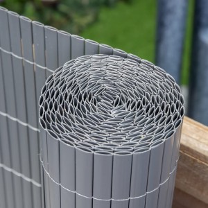 Double Sided PVC Garden Fence in roll | grey