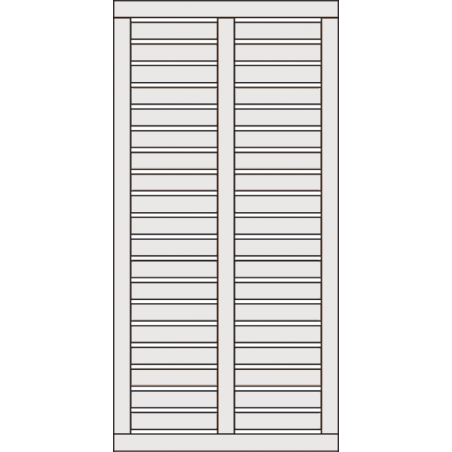 Regular slatted fence panel