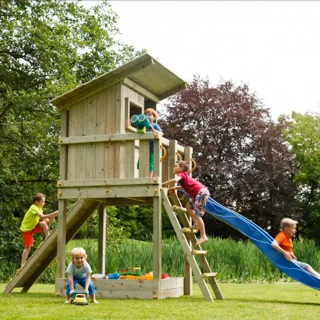 Playground tower - Beach Hut - slide height 120cm