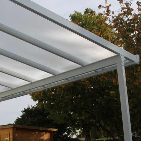 Aluminum patio cover white