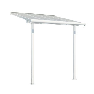 Alouminium patio cover white with opal polycarbonate sheet on top